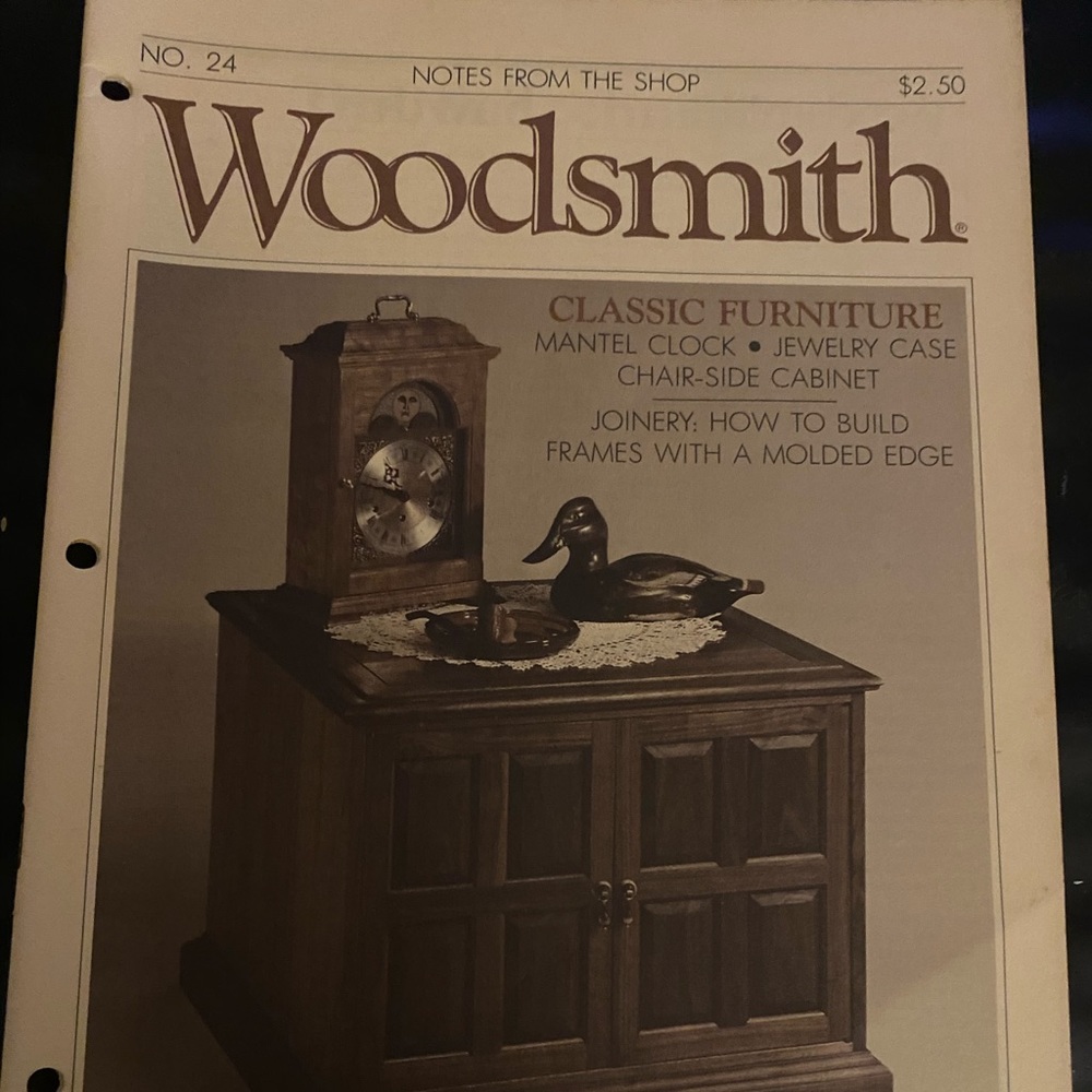 🎉5/$10🎉 Woodsmith magazine no 24 November / December 1982 chair-side cabinet